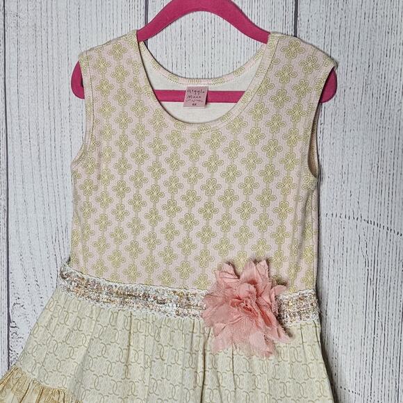 Giggle Moon Tiered Layered Sleeveless Floral Party Dress, sz 6X - Picture 2 of 5